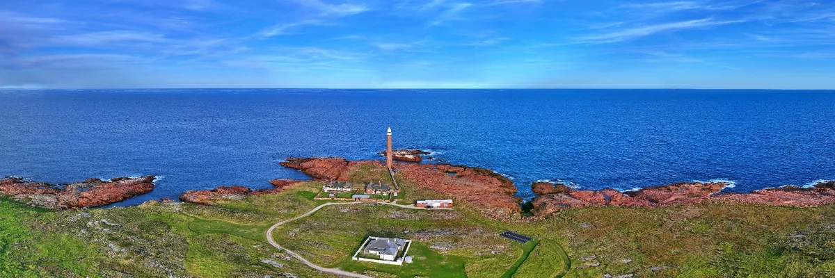 Aerial panoramic photograph of Gabo Island by Colin Dixon